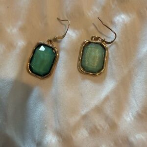 Amazon Gold and Teal Earrings